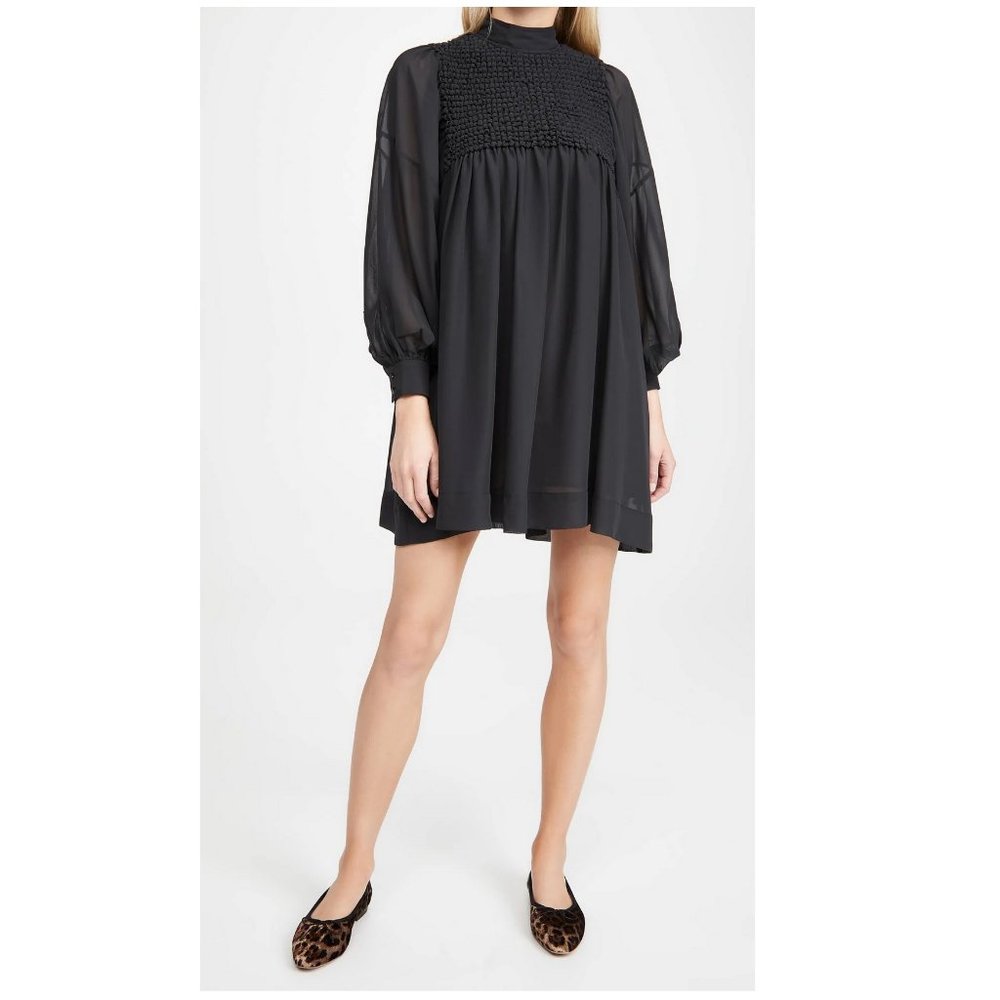 Ganni Black Mini Dress - Picture 2 of 4
